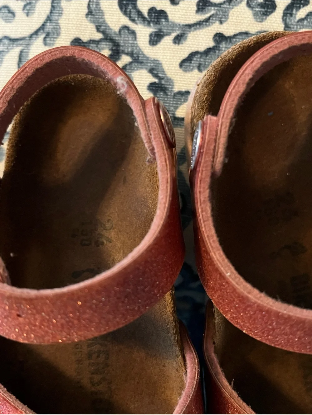 Birkenstock Kids Glitter Rose Pink Double-Buckle Sandals